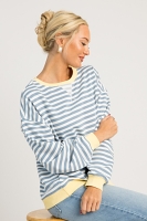 Stripe Rib Trim Sweatshirt, Antique Blue - 0625-115.jpg